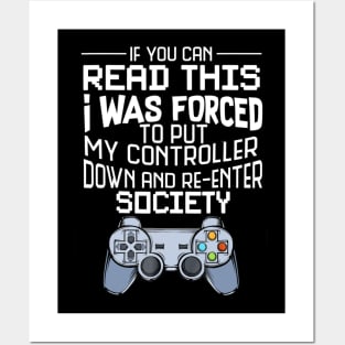 I Was Forced To Put My Controller Down Funny Gaming Posters and Art